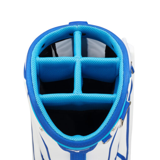 Mizuno Tour Staff Cart Bag White/Blue - Image 2