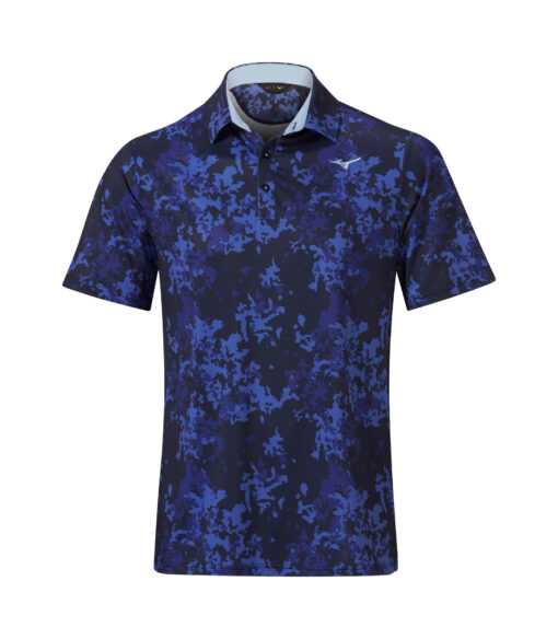 Mizuno Floral Golf Polo Shirt - Navy Mizuno Floral Golf Polo Shirt - Navy